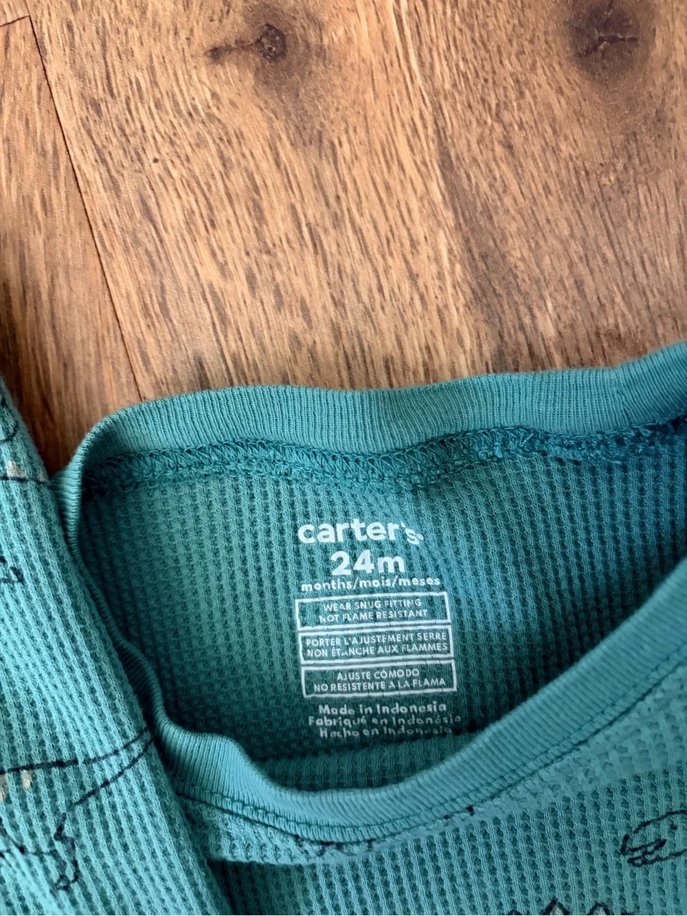Carter's Blue and Teal Dinosaur Pajama Sets